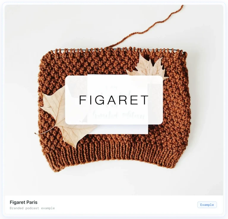 Beispiel für einen Marken-Podcast: Figaret